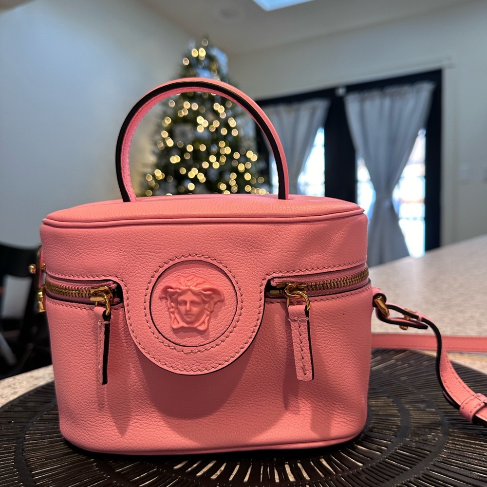 Versace Pink Vanity Case La Medusa Bag